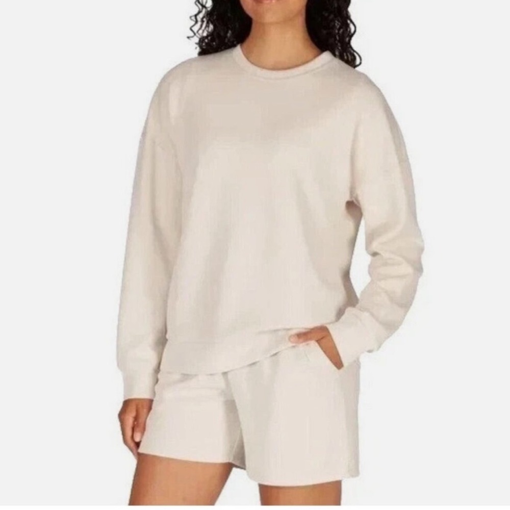 Lazypants Women's Luxe Crewneck & short set | size medium